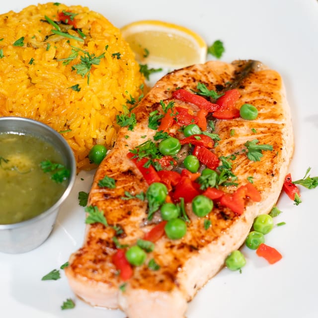 Grilled Salmon.