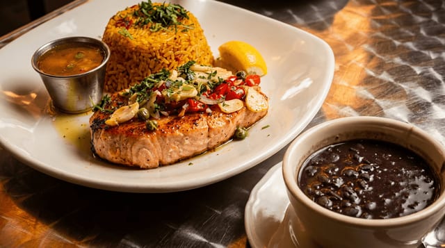 Grilled Salmon.