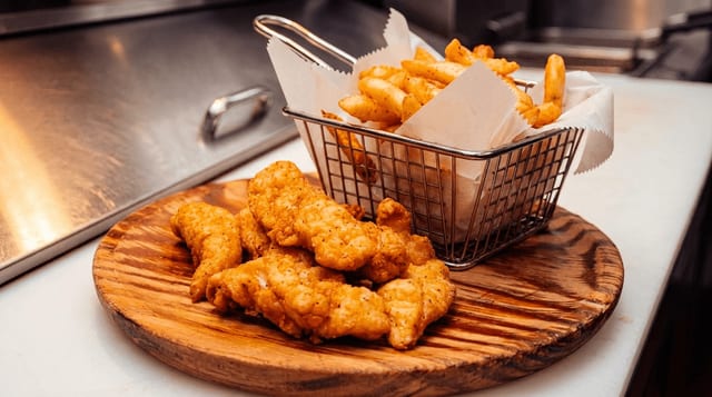 Kids Chicken Tenders & Fries.